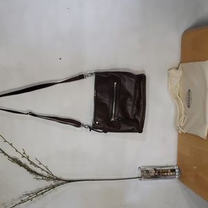 FOSSIL hobo bag, brown leather